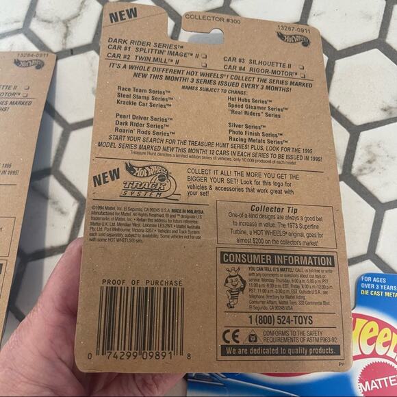 Hot Wheels 1995 - Complete Dark Rider Series, MOC new in package Set of 4 - Picture 6 of 9